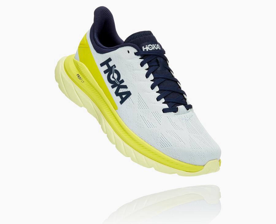 Hoka One One Mach 4 - Men Running Shoes - White,Australia JRG-125736